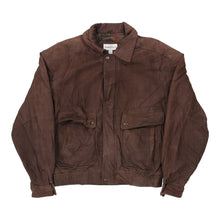  Vintage brown Charles Klein Leather Jacket - mens medium