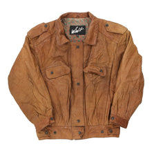  Vintage brown Winlit Leather Jacket - womens medium
