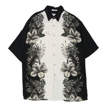  Vintage black & white Pierre Cardin Short Sleeve Shirt - mens large