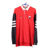 Vintage red Adidas Rugby Shirt - mens x-large