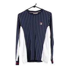  Vintage navy Fila Long Sleeve T-Shirt - mens small