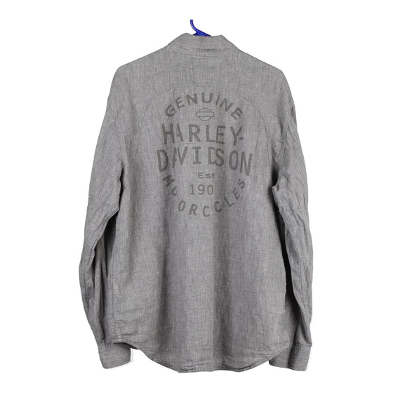 Vintage grey Harley Davidson Shirt - mens x-large