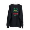 Vintage black Flora London Marathon 1996 Asics Sweatshirt - mens xx-large