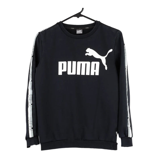 Vintage black Age 13-14 Puma Sweatshirt - boys x-large