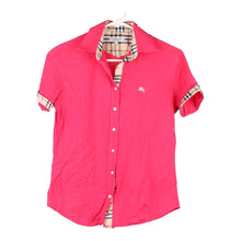  Vintage pink Bootleg  Burberry London Short Sleeve Shirt - womens large