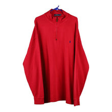  Ralph Lauren Tall 1/4 Zip - 2XL Red Cotton - Thrifted.com
