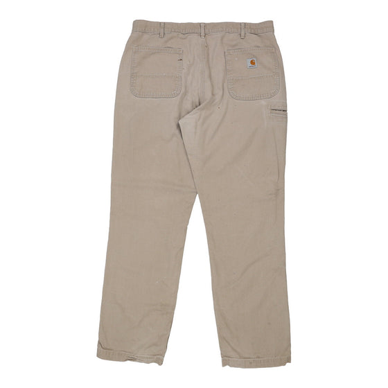 Lightly Worn Carhartt Trousers - 38W 34L Cream Cotton trousers Carhartt   