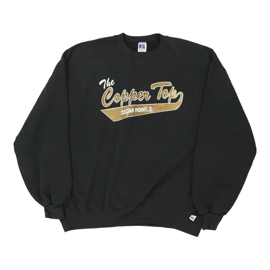 Vintage black The Copper Top, Cedar Point IL Russell Athletic Sweatshirt - mens x-large
