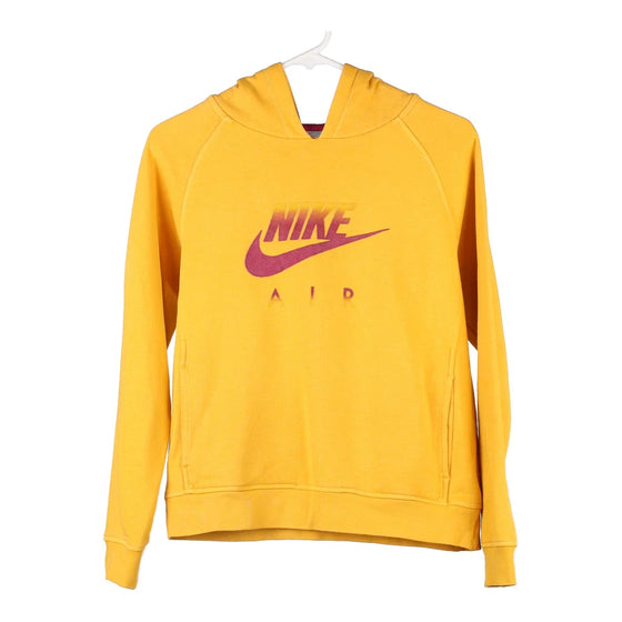Age 10 12 Nike Spellout Hoodie Medium Yellow Cotton