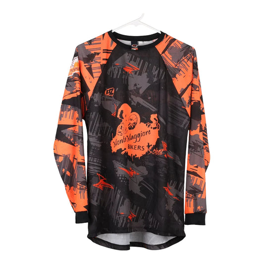 Vintage black Moutain Bike T-shirt, Monte Maggiore Bikers Pz Sport Long Sleeve Top - mens small