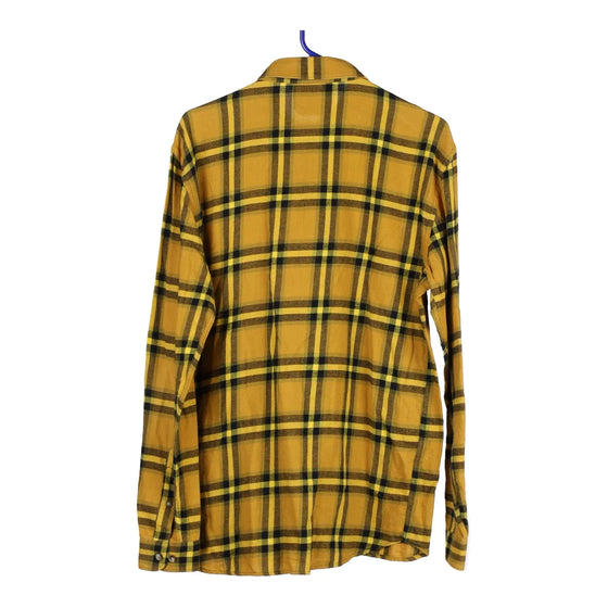 Pre-Loved yellow Zara Flannel Shirt - mens medium