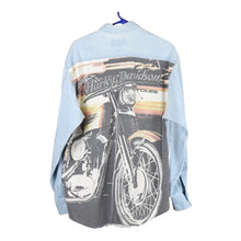  Vintage blue Harley Davidson Denim Shirt - mens large
