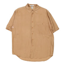  Vintage beige Bloom Short Sleeve Shirt - mens large