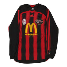  Vintage black Bootleg A.C Milan Adidas Football Shirt - mens medium