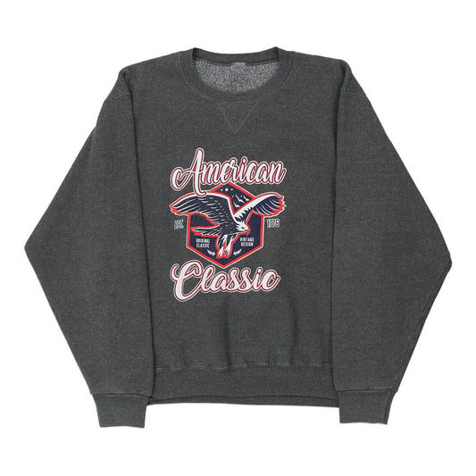 Vintage grey Unbranded Sweatshirt - mens small