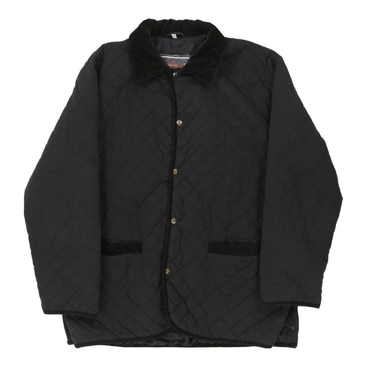 Vintage black Quilted Choice Jacket - mens x-large
