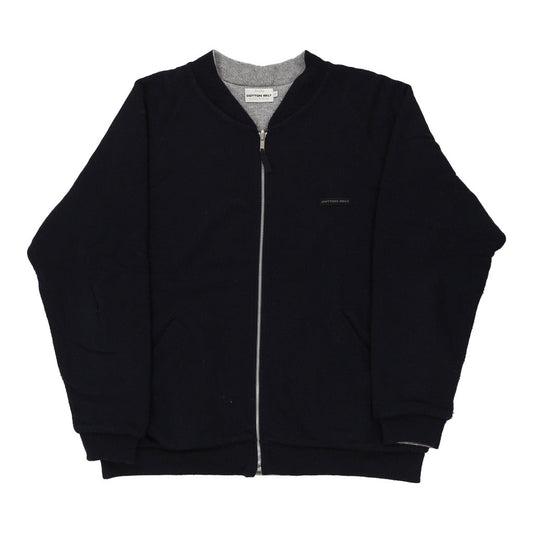 Vintage navy Cotton Belt Zip Up - mens large