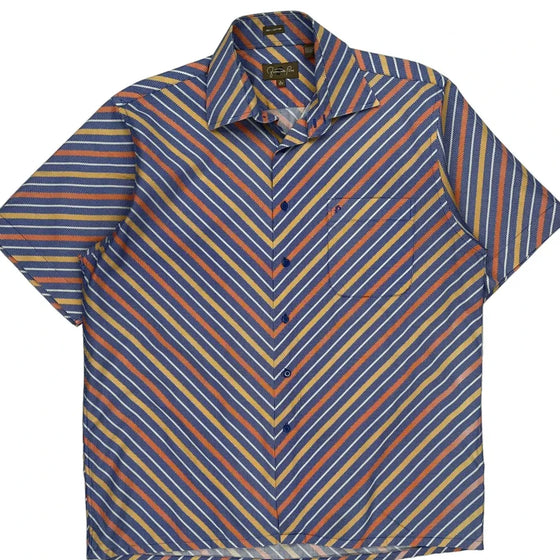 Fernando Pena Striped Short Sleeve Shirt - Large Multicoloured Cotton