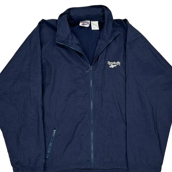 Reebok Shell Jacket - Medium Navy Polyester – Thrifted.com
