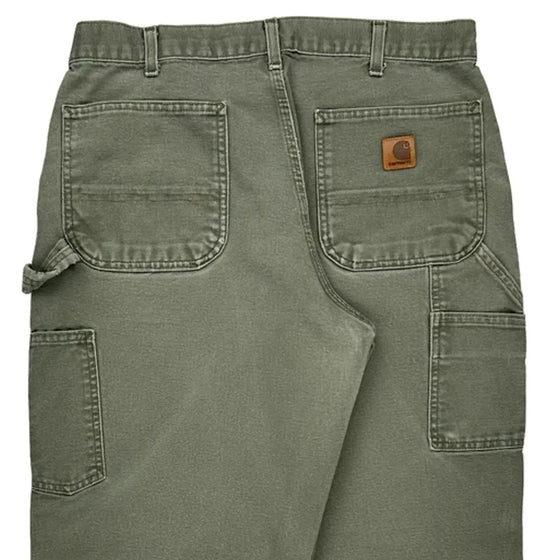 Loose Original Fit Carhartt Carpenter Trousers - 34″ Waist Khaki Cotton