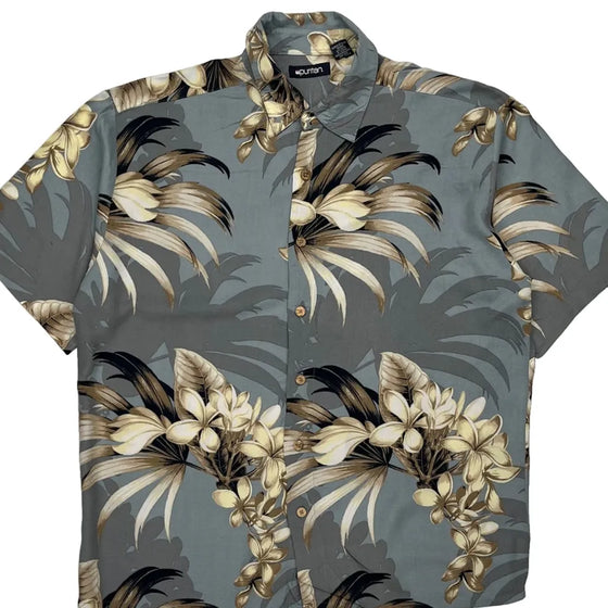 Puritan Hawaiian Shirt - Large Blue Viscose