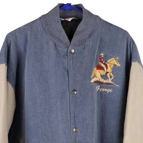 Vintageblue George West Ark Varsity Jacket - mens large