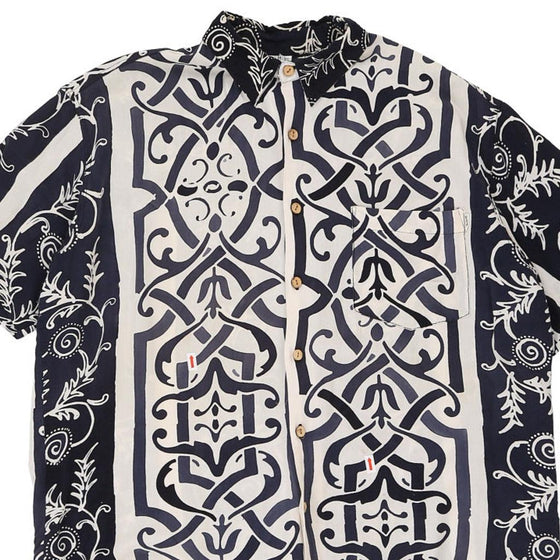 Vintage navy Baiki Badai Hawaiian Shirt - mens medium