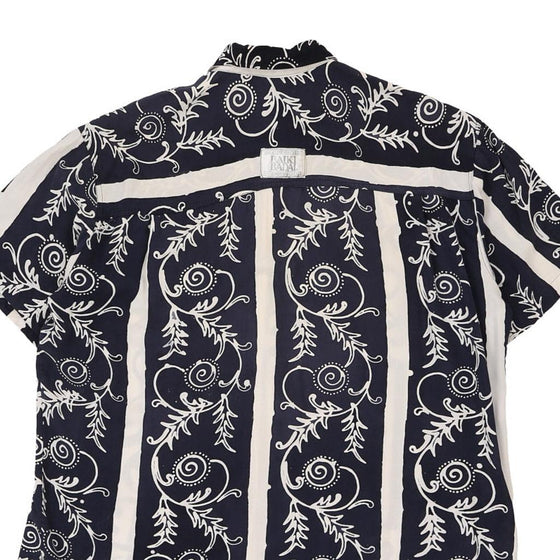 Vintage navy Baiki Badai Hawaiian Shirt - mens medium