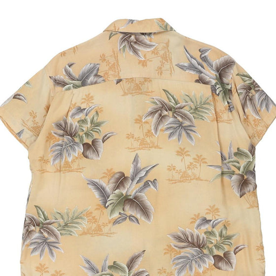 Vintage yellow Croft & Barrow Hawaiian Shirt - mens x-large