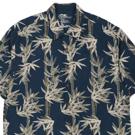 Vintage teal Jamaica Jaxx Hawaiian Shirt - mens xx-large