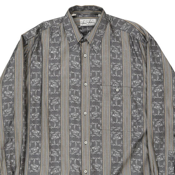 Vintage grey Rian Rucci Patterned Shirt - mens large