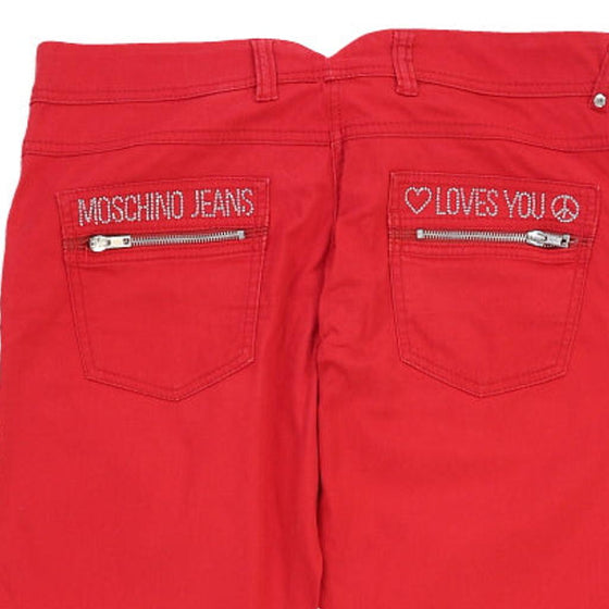 Vintage red Moschino Jeans Jeans - womens 34" waist