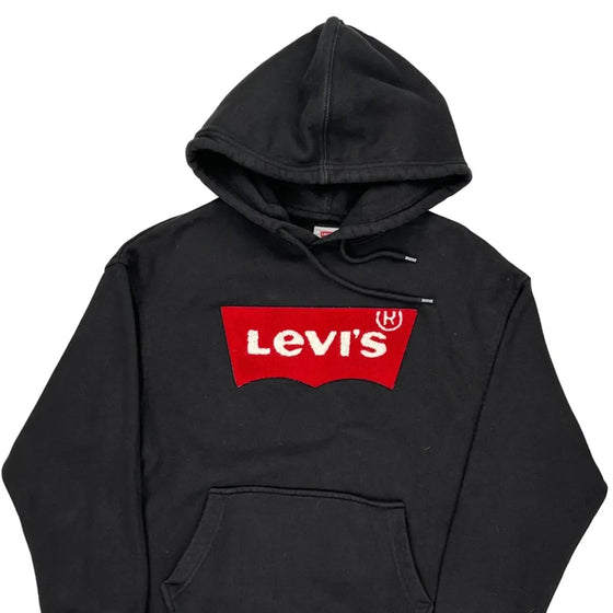 Levis Graphic Hoodie - Small Black Cotton Blend