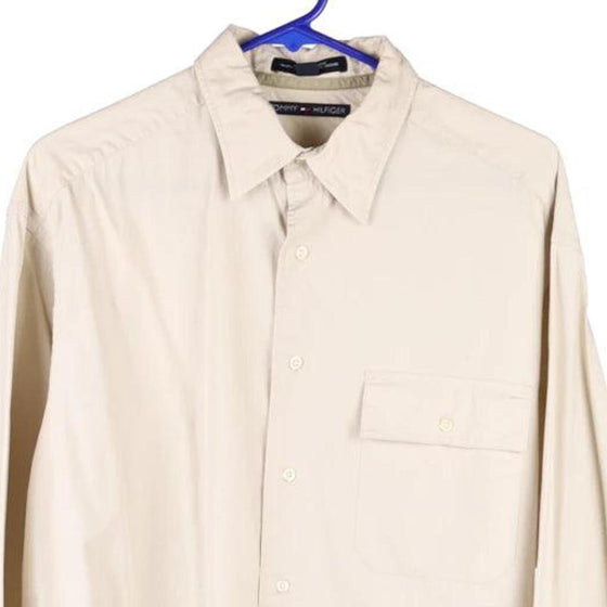 Vintage beige Tommy Hilfiger Shirt - mens medium