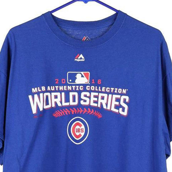 Pre-Loved blue Chicago Cubs 2016 Majestic T-Shirt - mens x-large