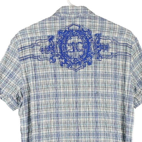 Vintage blue Just Cavalli Short Sleeve Shirt - womens large