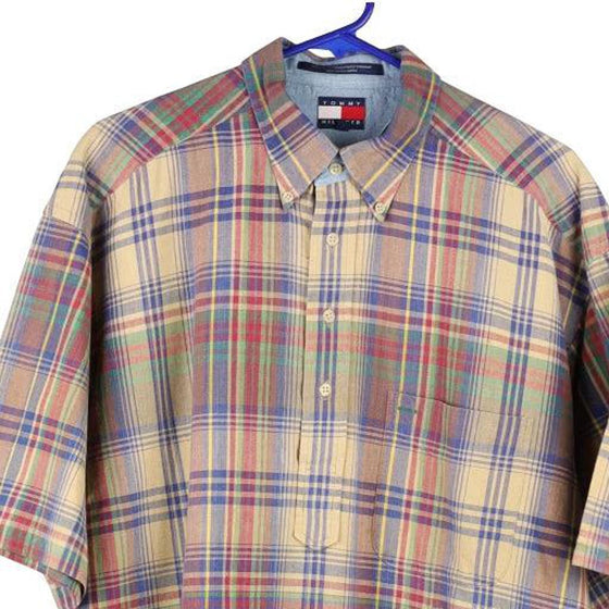 Vintage multicoloured Tommy Hilfiger Short Sleeve Shirt - mens large