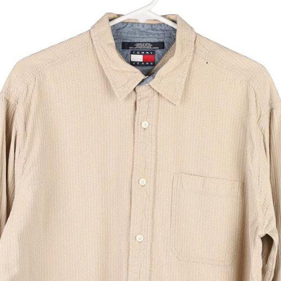 Vintage beige Tommy Hilfiger Shirt - mens x-large