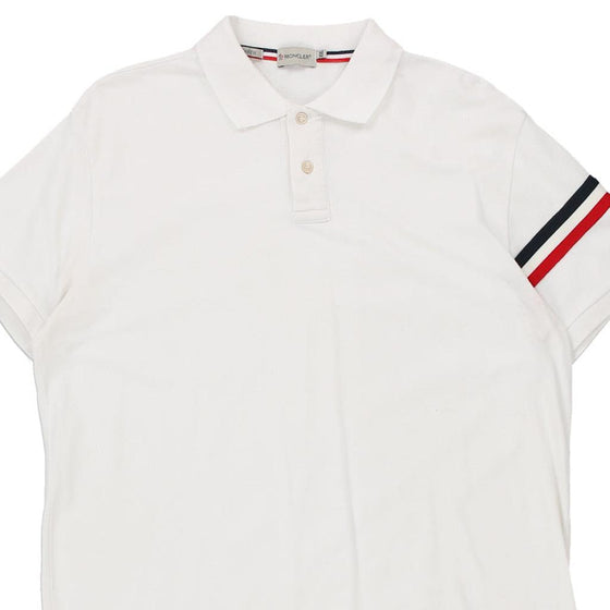 Vintage white Moncler Polo Shirt - mens xx-large
