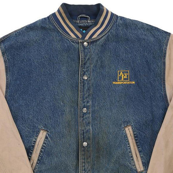 Vintage blue APT Transportation INC Tri Mountain Varsity Jacket - mens x-large