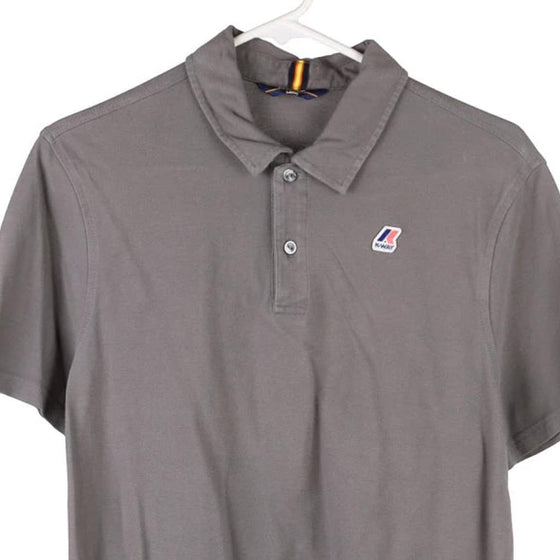 Vintage grey K-Way Polo Shirt - mens large