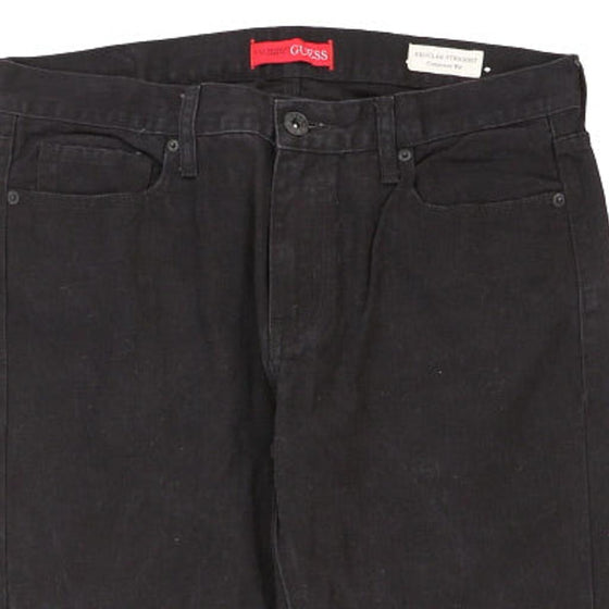 Vintage black Regular Straight Crescent Fit Guess Jeans - mens 35" waist