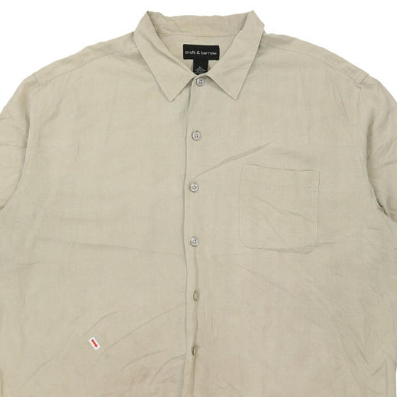 Vintage cream Croft & Barrow Short Sleeve Shirt - mens x-large