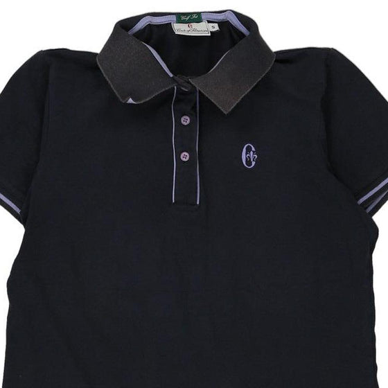 Conte Of Florence Polo Shirt - Small Navy Cotton - Thrifted.com