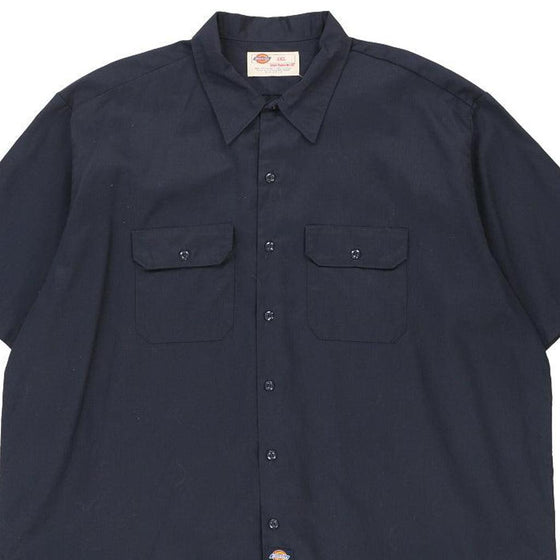 Vintage navy Dickies Short Sleeve Shirt - mens xxx-large