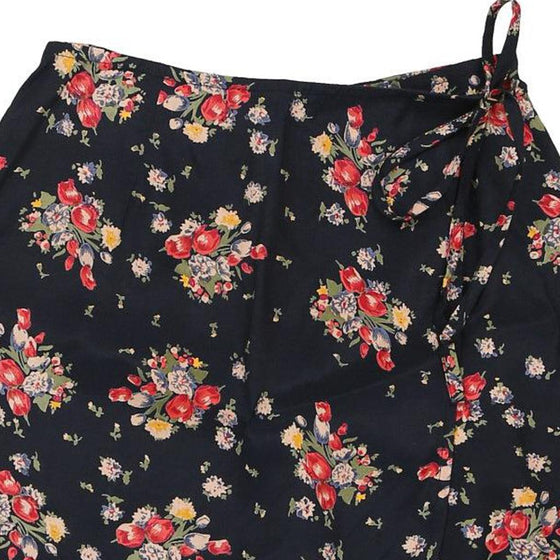 Vintage navy Details Wrap Skirt - womens 24" waist