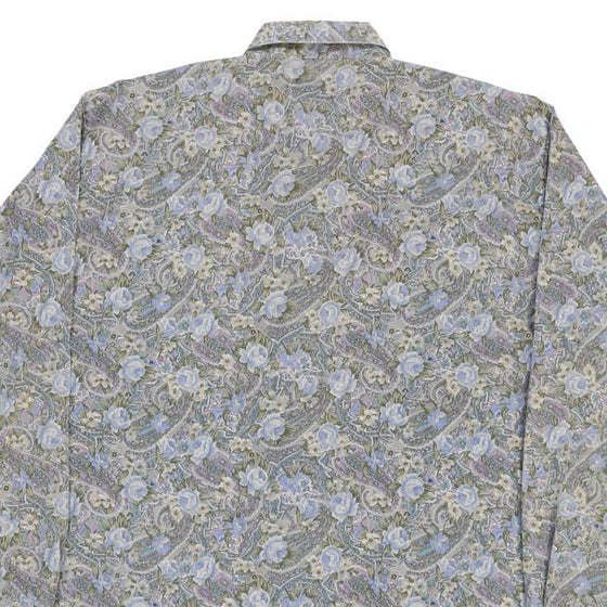 Vintage grey Ruedes Ecoles Patterned Shirt - mens medium
