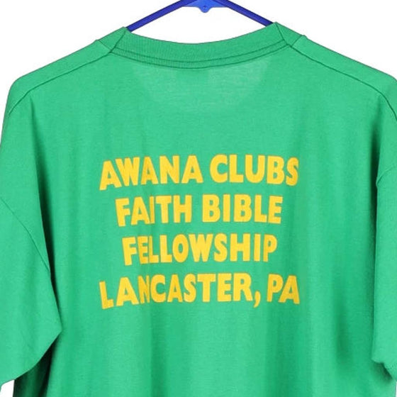 Vintage green Awana Clubs Fruit Of The Loom T-Shirt - mens x-large