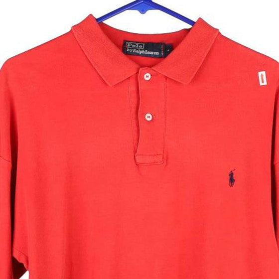 Vintage red Bootleg Ralph Lauren Long Sleeve Polo Shirt - mens large