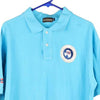 Vintage blue Bootleg Napapijri Polo Shirt - mens xx-large